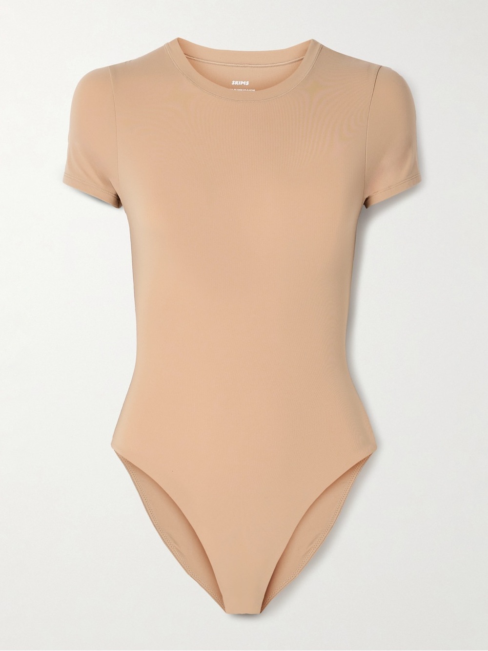 SKIMS Beige Scoop Neck Short Sleeve Bodysuit